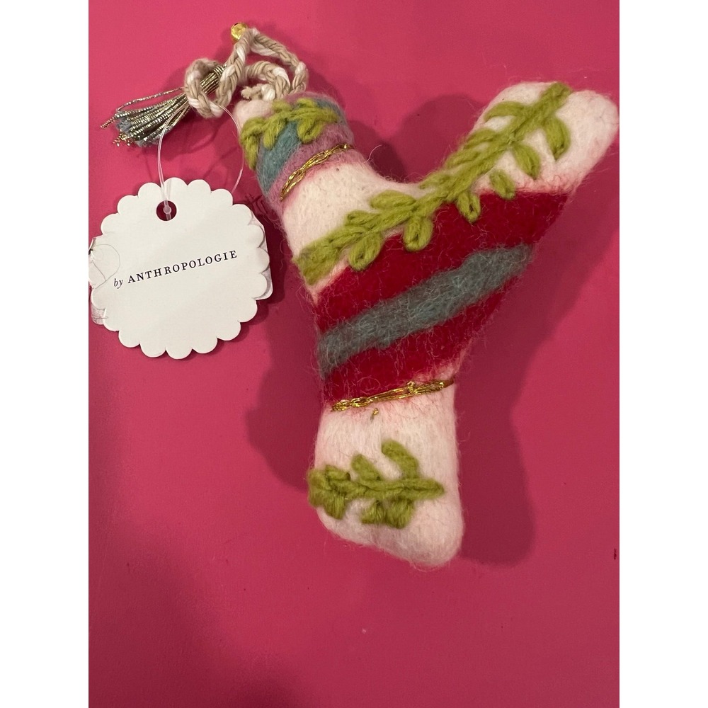 Anthropologie Felted Christmas Ornament NWT